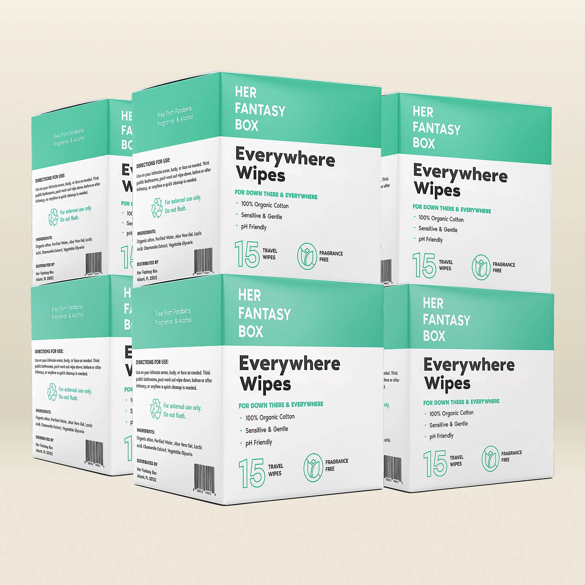 Everywhere Wipes Travel Size - 120 Wipes, 8 Pack