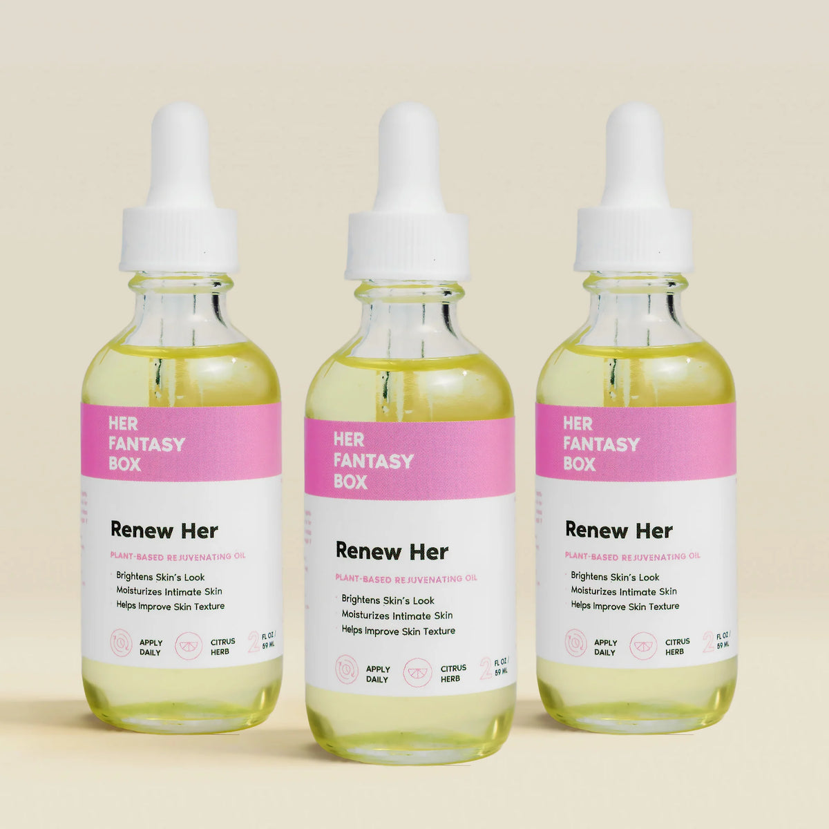 Her Fantasy Box Renew Her Booty & Kitty Oil - 3 pk
