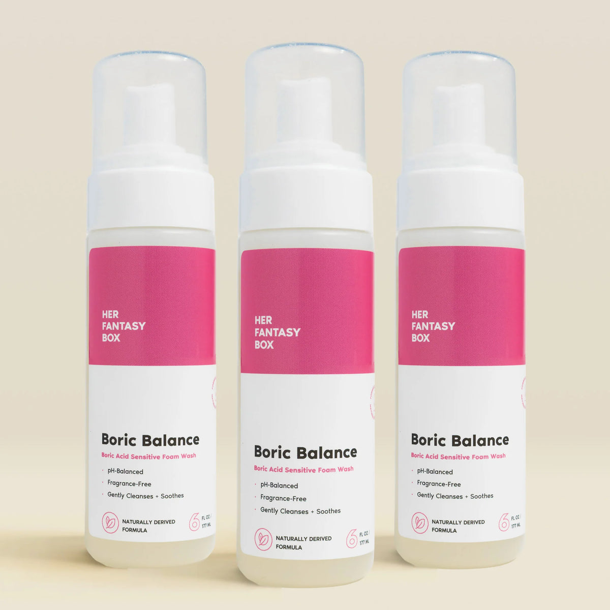 Boric Balance Yoni Foam Wash - Naturally Safe - 3 pk